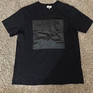 Lanvin Paris Pocket Logo T-Shirt – Black (Size 14 youth)